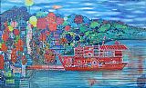 Lyndal Campbell Houseboat painting
